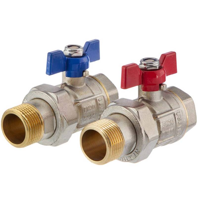 Brass female/male threaded ball valve with union