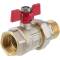 Brass female/male threaded butterfly valve with union
