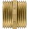 Brass double nipple 2-way male thread