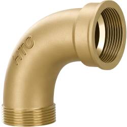 Bogen 90&deg; Messing Innengewinde x Aussengewinde