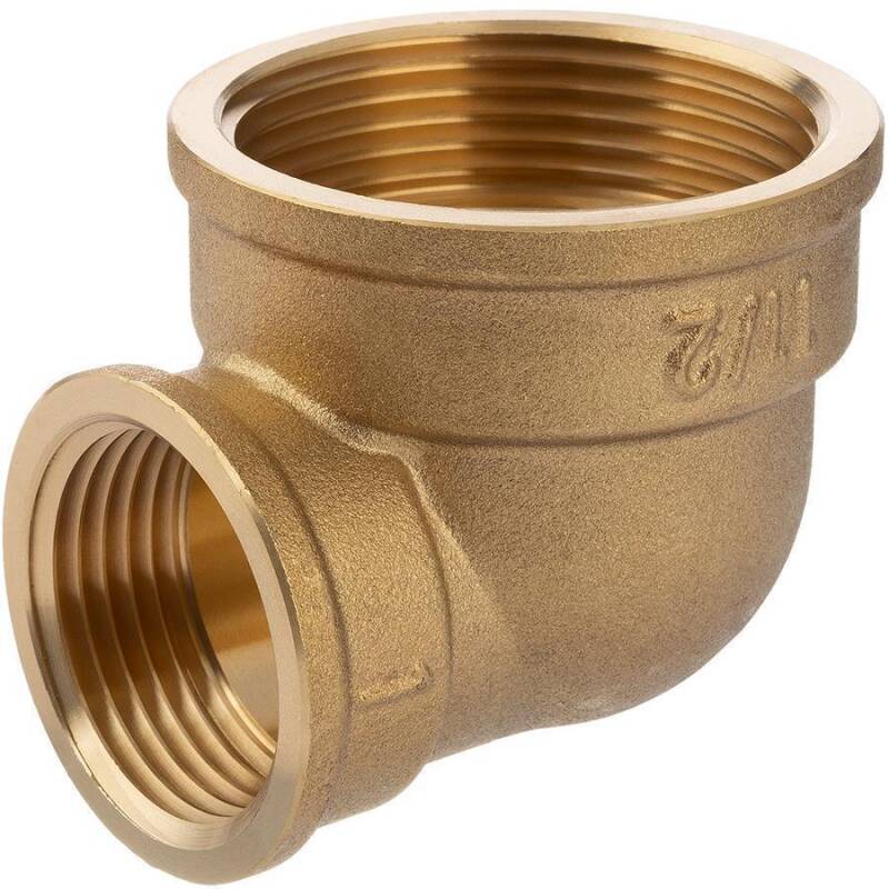 Brass reducing female threaded elbow 90