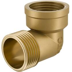 Brass male/female threaded elbow 90&deg;