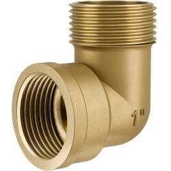 Brass male/female threaded elbow 90&deg;
