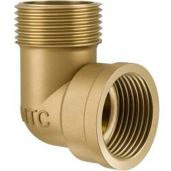 Brass male/female threaded elbow 90&deg;