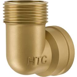 Brass male/female threaded elbow 90&deg;