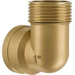 Brass male/female threaded elbow 90&deg;