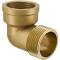 Brass male/female threaded elbow 90°