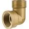 Brass male/female threaded elbow 90°