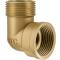 Brass male/female threaded elbow 90°