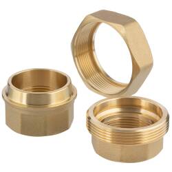 Brass female threaded union - conical sealing