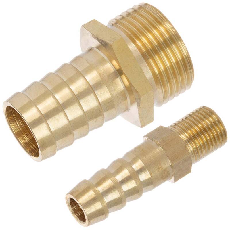 Npt Messing Stecker Schlauchstutzen,Schlauchstutzen Passform,1/8-1/2 Wasser Öl 