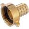 Brass hose tail with female thread and nut