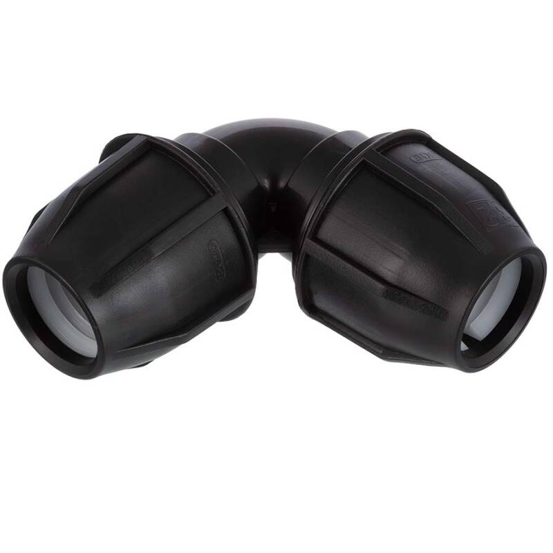 Raccordo a compressione gomito a 90 in PP