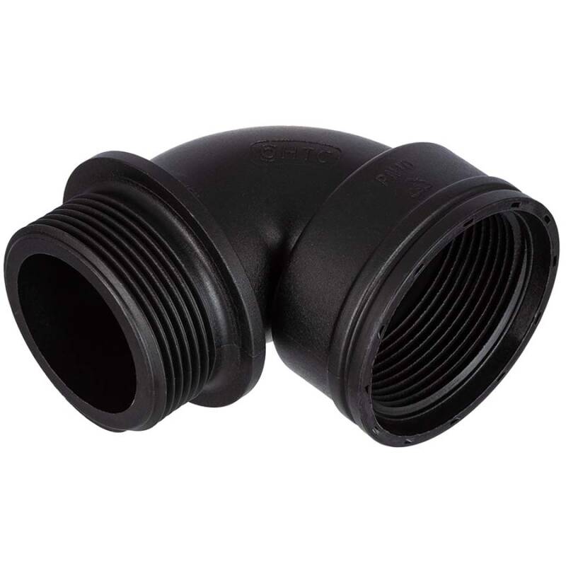 PP female/male threaded 90 elbow