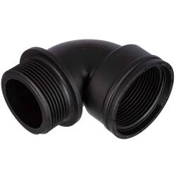 PP female/male threaded 90&deg; elbow