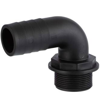 PP elbow 90° hose tail with male thread