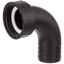 PP elbow 90 hose tail with female thread and nut