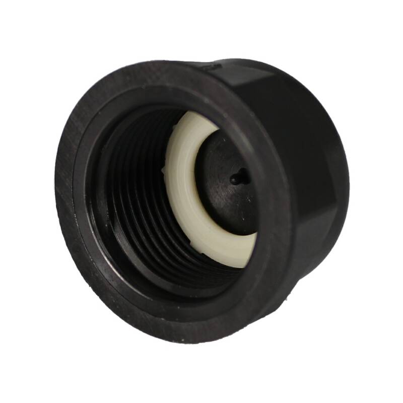 PP female threaded end cap with gasket