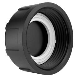 PP female threaded end cap with gasket