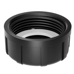 PP female threaded end cap with gasket