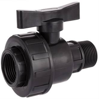 PP female x male threaded ball valve