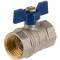 Brass ball valve, blue butterfly handle, 2 female threads, 3/4"