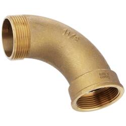 Brass male/female threaded bend 90&deg;