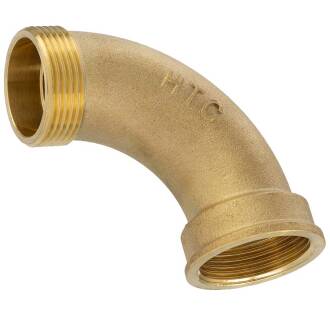 Bogen 90° Messing Innen- x Aussengewinde 1 1/4", Stück