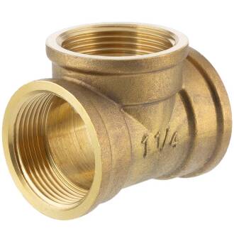 Brass T-piece 90°, 3 x 2" female thread