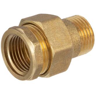 Brass female/male threaded union - conical sealing 1/2"