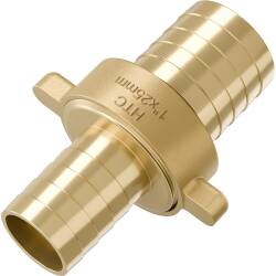 Brass hose nozzle union with flat gasket