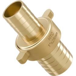 Brass hose nozzle union with flat gasket