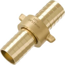 Brass hose tail union with flat gasket