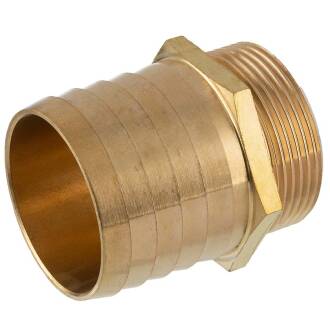 Messing Schlauchtülle Aussengewinde x Tülle 1 1/2" x 50mm