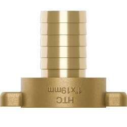 Brass hose tail with female thread and nut