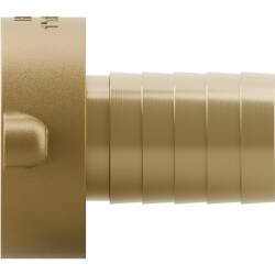 Brass hose tail with female thread and nut