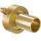 Brass hose tail with female thread and nut