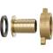 Brass hose tail with female thread and nut