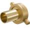 Brass hose tail with female thread and nut
