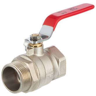 Brass female/male threaded ball valve with steel handle 1/2"