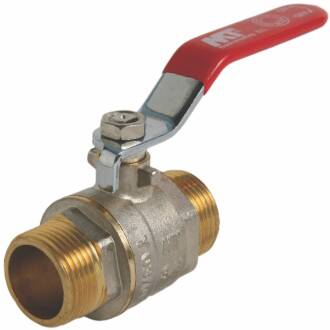 Brass male threaded ball valve with steel handle 3/8"