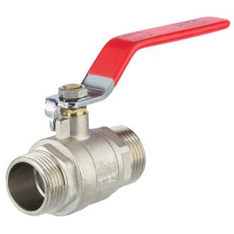 Brass male threaded ball valve with steel handle 1"