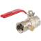 Brass female threaded ball valve with emptying and steel handle 3/4"