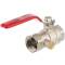 Brass female threaded ball valve with emptying and steel handle 1"