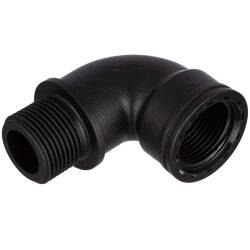 PP female/male threaded 90&deg; elbow
