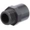 PVC-U Übergangsnippel Klebemuffe/-stutzen x Aussengewinde 25/32mm x 3/4"