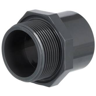 PVC-U Übergangsnippel Klebemuffe/-stutzen x Aussengewinde 40/50mm x 1 1/2"