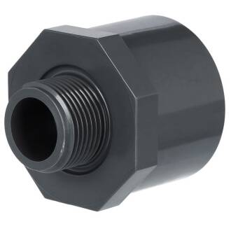 U-PVC male/female solvent adapter, male thread