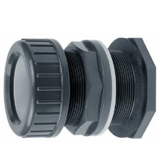 U-PVC table duct with clamping nut 50mm