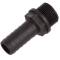 PP hose tail with male thread 1" x 13mm